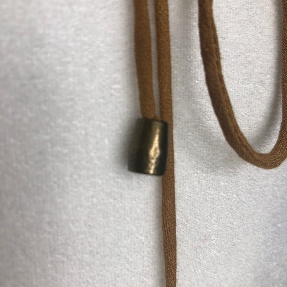 J.O.A. Brown Medium Halter Top Sleeveless Fringe Bohemian Festival Festival - Picture 8 of 16